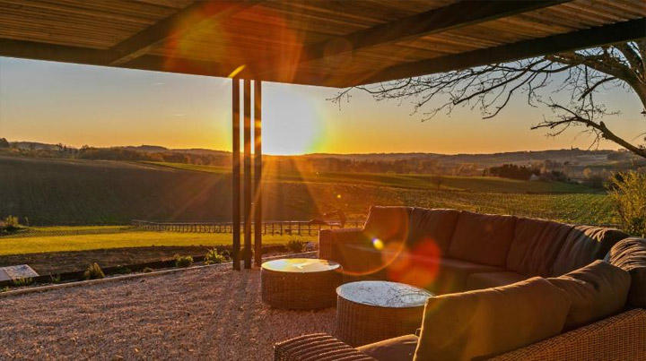 Modern Villa in Morning Serenity